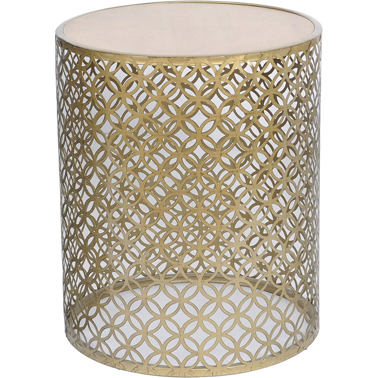 Mercer41 Karysa 19'' Tall Drum End Table Wayfair